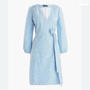✨ NWT J.Crew Jenna Era Striped Poplin Wrap Dress | Size 4 #K0691